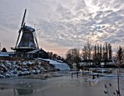 Bolwerksmolen, Deventer  (c) Henk Melenhorst : sneeuw, winter, Boekenmarkt